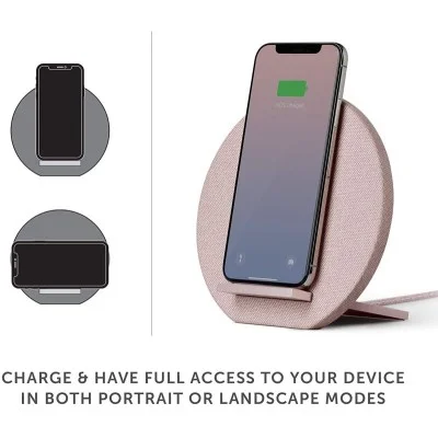 Native union dock wireless charger fabric - (online packaging) _ rose
